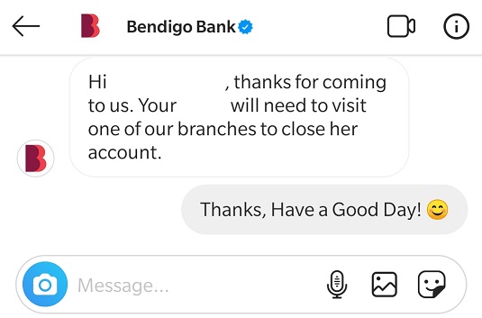 My Conversation with Bendigo Bank on Instagram